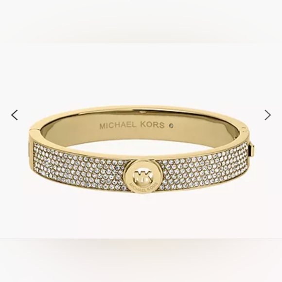 Michael Kors Jewelry - NWB Michael Kors Gold Pave' Crystal Bangle Bracelet